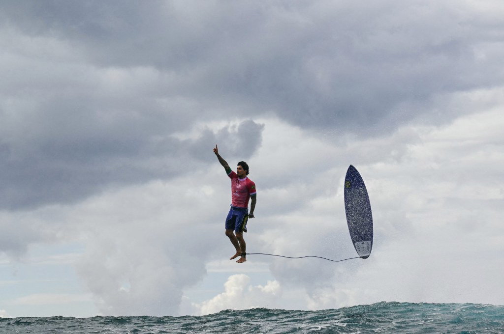 EPIC photo of gravity defying surfer Gabriel Medina in the air goes viral during Olympics