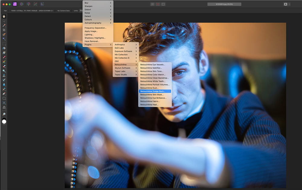 Retouch4me advertorial, Affinity integration