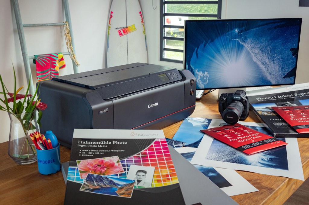 Canon imagePROGRAF PRO-1100 A2 photo printer with Hahnemühle paper. Image: Canon