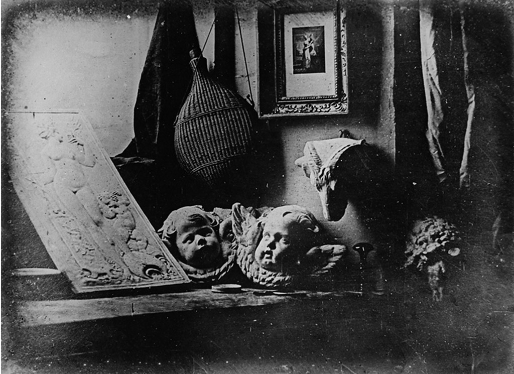 L’Atelier de l'artiste, a daguerreotype, c.1837 attributed to Louis J M Daguerre. Collection Société française de photographie. 