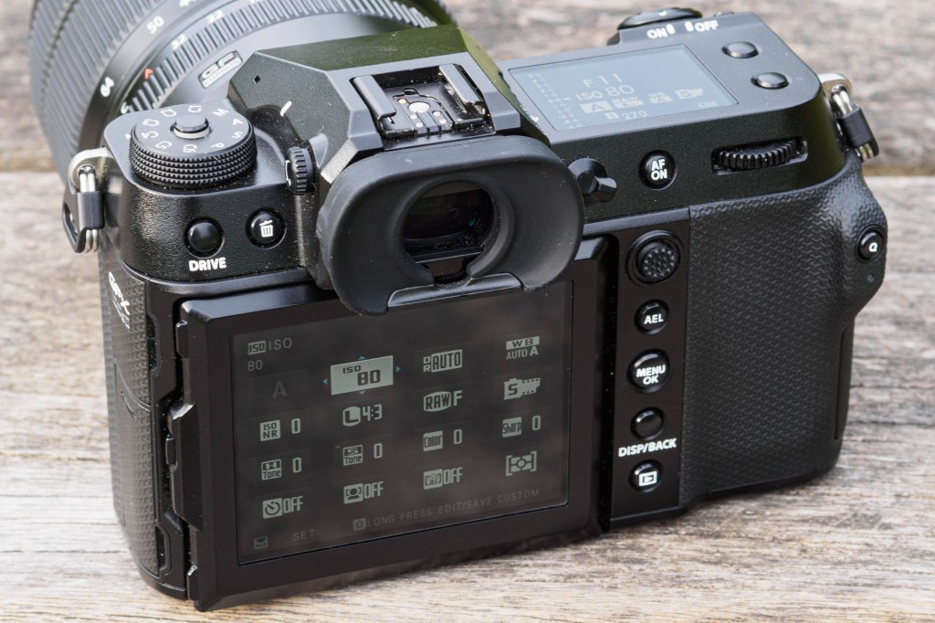 Fujifilm GFX100S II rear controls and Q Menu