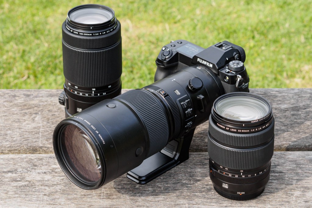 Fujifilm GFX100S II with 500mm F5.6, 100-200mm f/5.6, and 32-64mm f/4 lenses