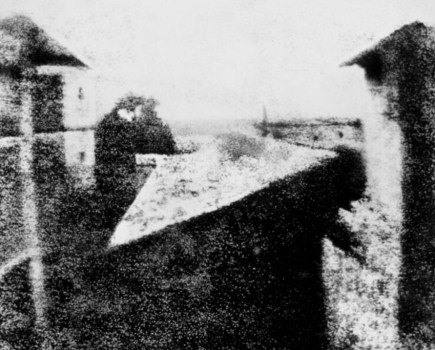 Enhanced view of the View from the window at Le Gras. 200 years of photography