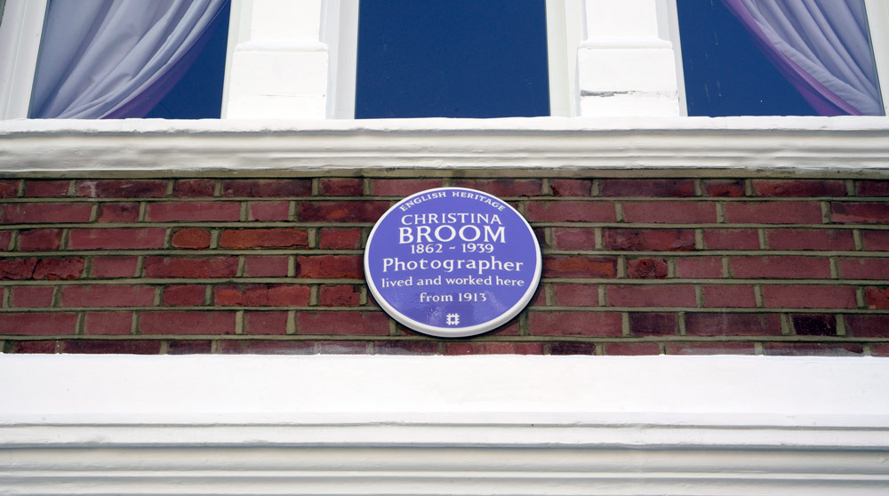 Christina Broom blue plaque