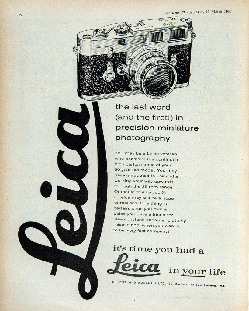 AP ad Leica camera