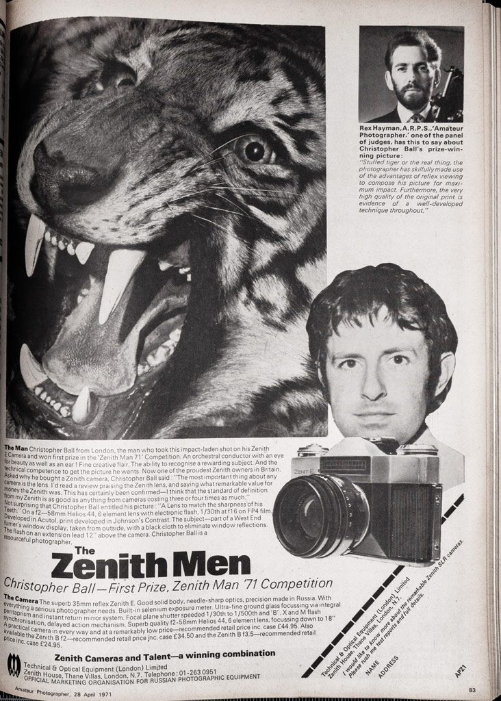 AP Ads 1971 Zenith camera