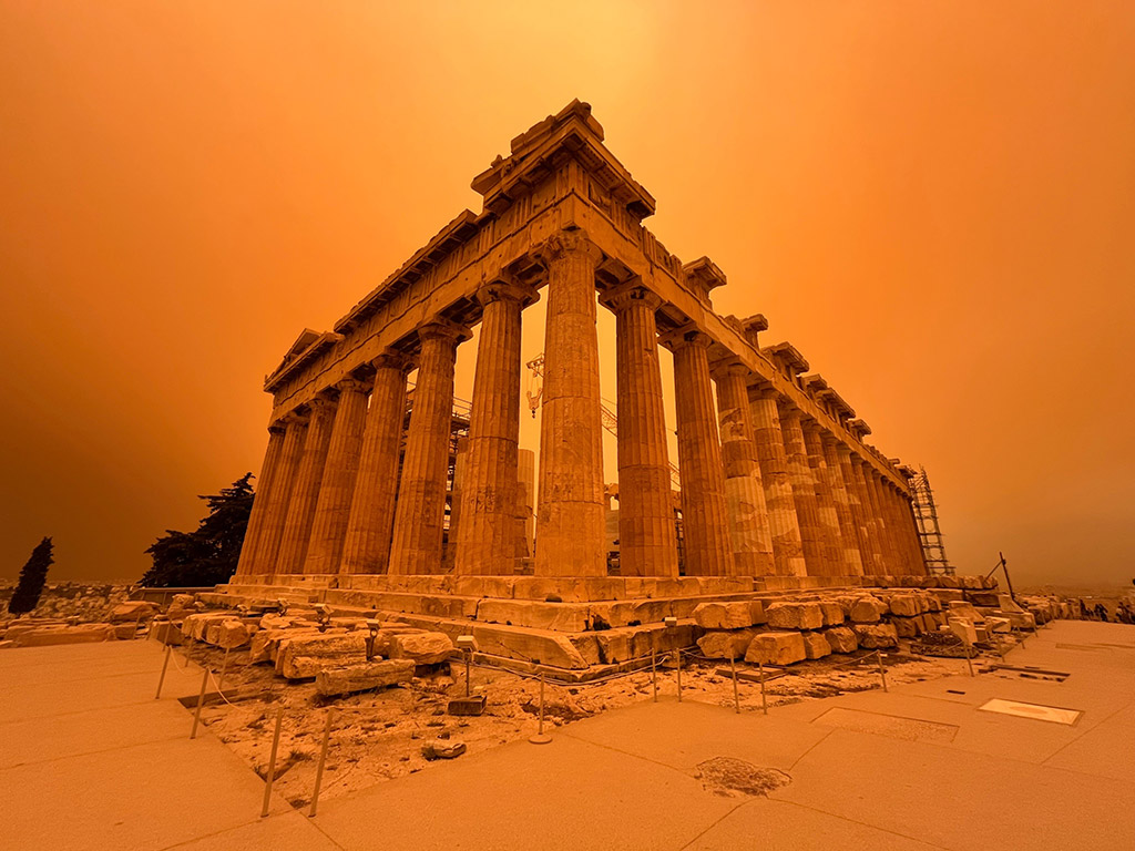 African Dust over Athens, Lesley Hellgeth shortlisted weather photographer of the year