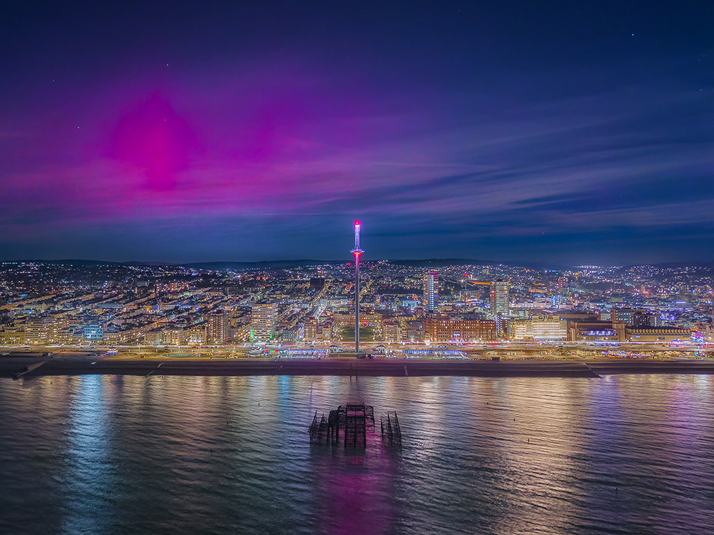 Aurora Borealis over Brighton Seafront © Michael Steven Harris (UK)