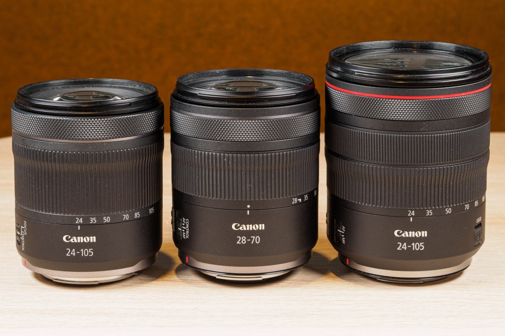 Canon RF 28-70mm F2.8 IS STM compared to RF 24-105mm F4-7.1 and RF 24-105mm F4L