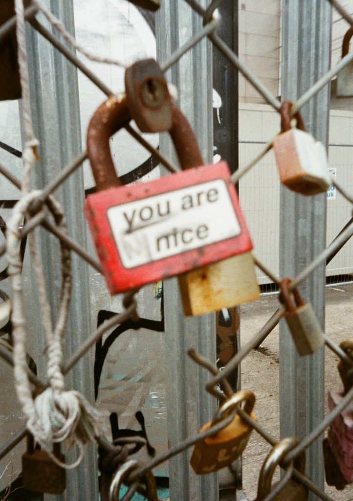 out of focus you are nice padlock