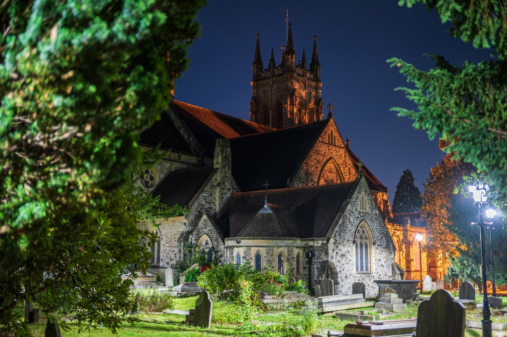 Nikon Z6III night-time church sample image