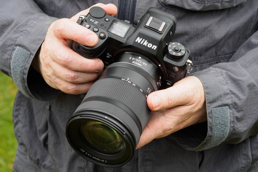 Nikon Z6III in-hand with 24-120mm f/4 lens