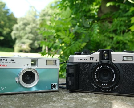 pentax 17 and kodak ekatr h35n side by side