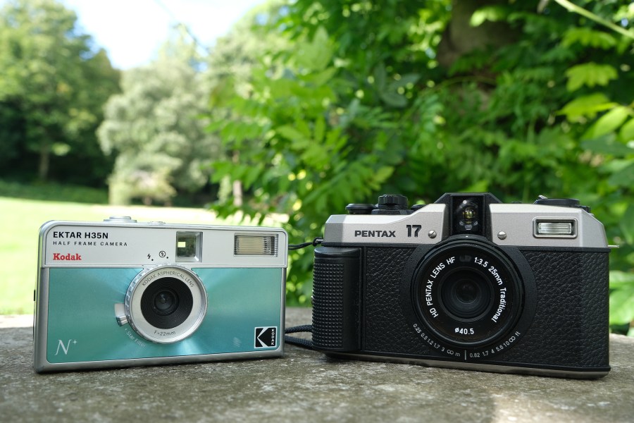 pentax 17 and kodak ekatr h35n side by side