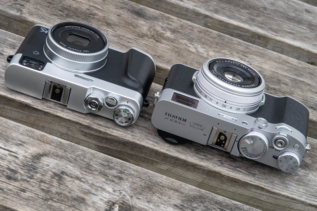 Sonida DC202 vs Fujifilm X100VI, top view