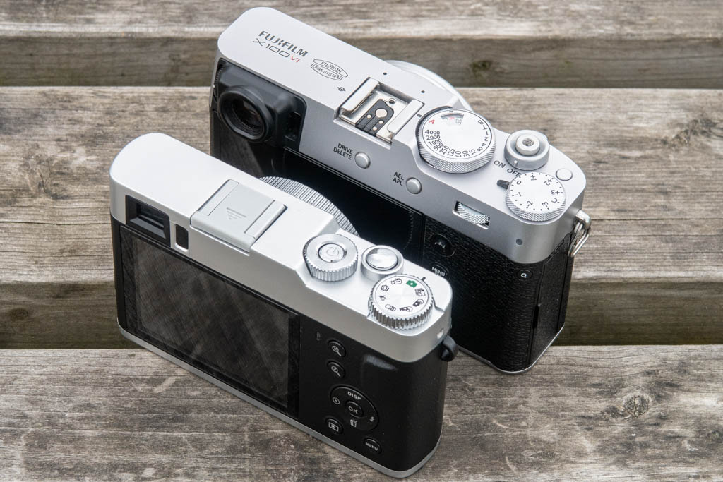 Sonida DC202 vs Fujifilm X100VI, top back view