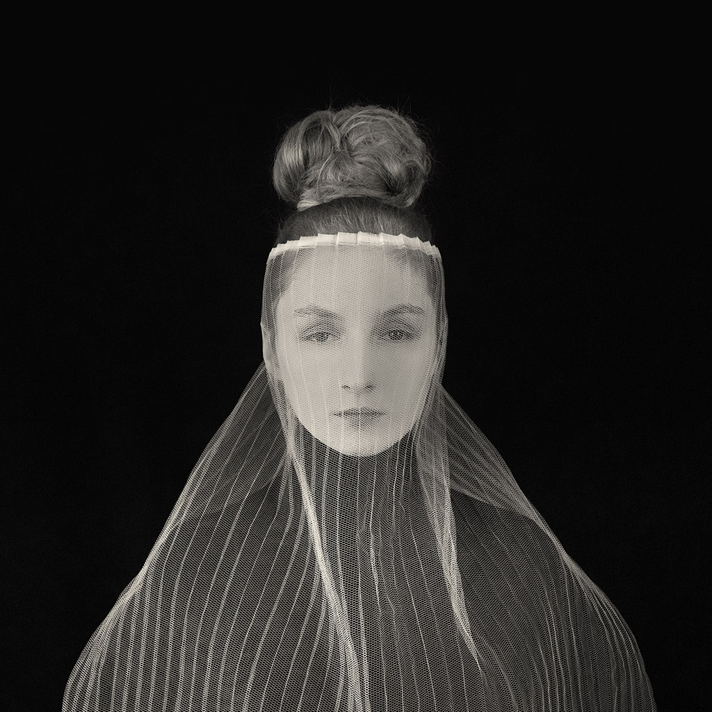 Minimalist Photographer of the Year, Anna by Eva Chupikova minimal black and white portrait of woman in veil