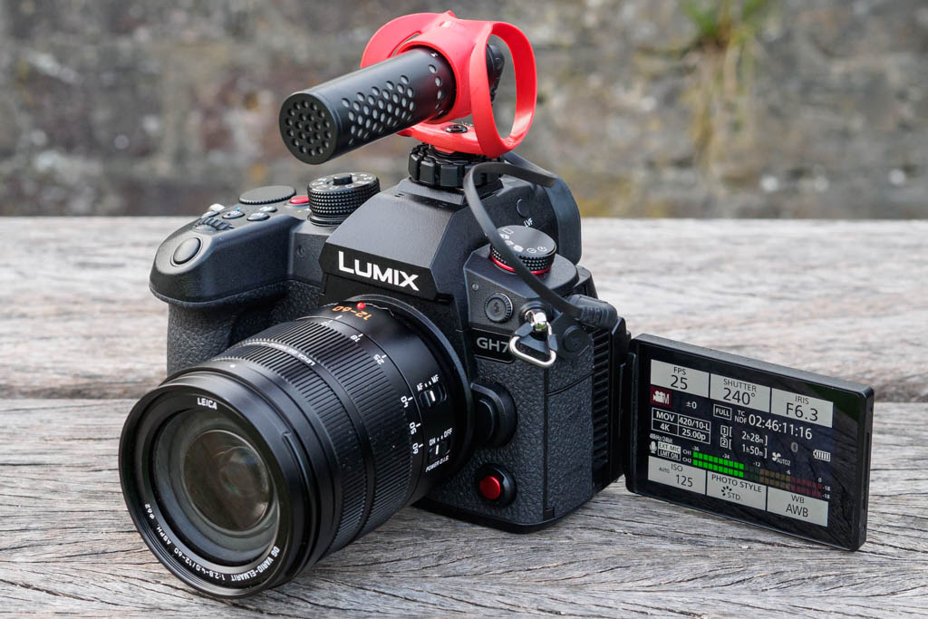 Panasonic Lumix GH7 with external microphone