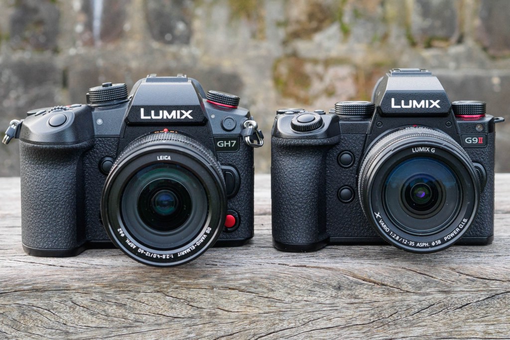 Panasonic Lumix GH7 vs G9II, front view