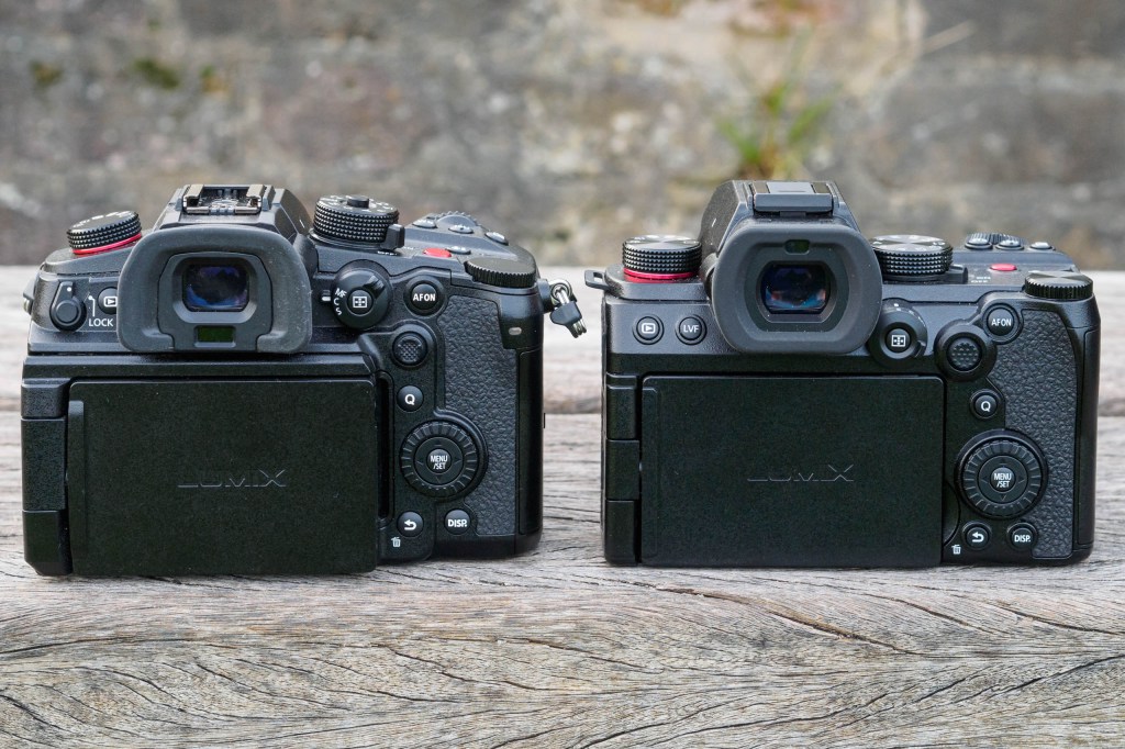 Panasonic Lumix GH7 vs G9II, back view