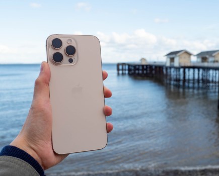 The iPhone 16 Pro Max in Desert Titanium. Image: Amy Davies