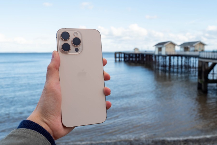 The iPhone 16 Pro Max in Desert Titanium. Image: Amy Davies