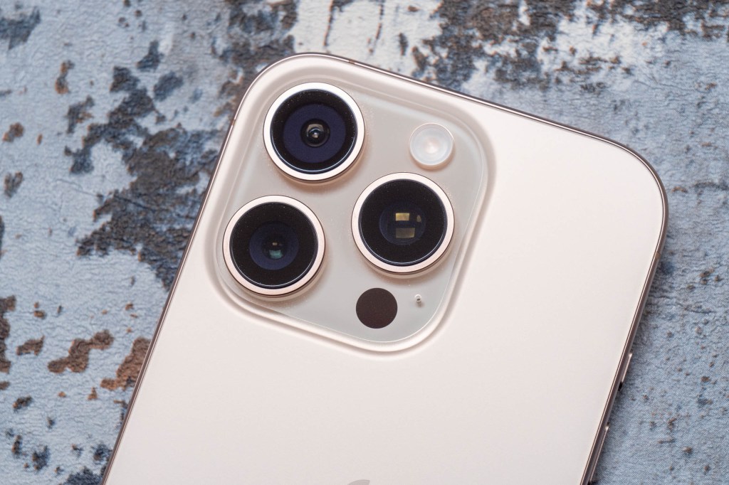 The three cameras on the back of the iPhone 16 Pro