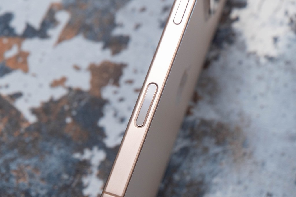 The side of the iPhone 16 Pro, showing the new Camera Control button. Image: Amy Davies