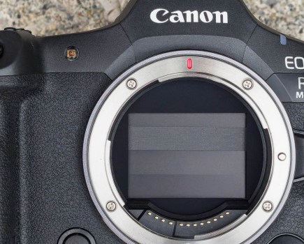 Canon EOS R5 Mark II with shutter closed