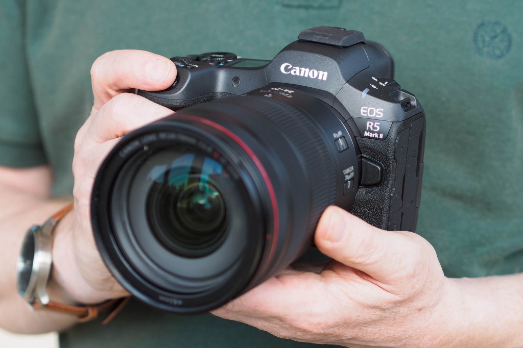 Canon EOS R5 Mark II in-hand. Credit: Amateur Photographer