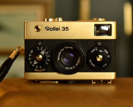 Gold Rollei 35 film camera