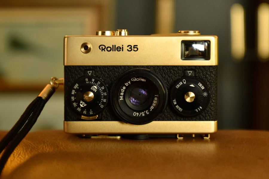 Gold Rollei 35 film camera