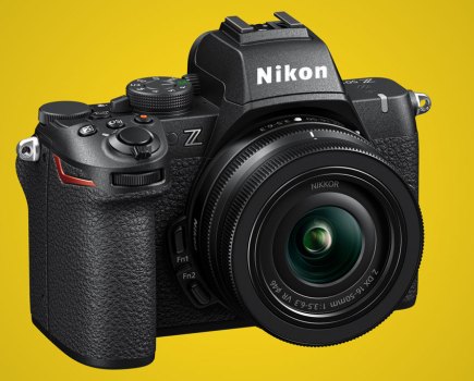 Nikon Z50II front three-quarter view.