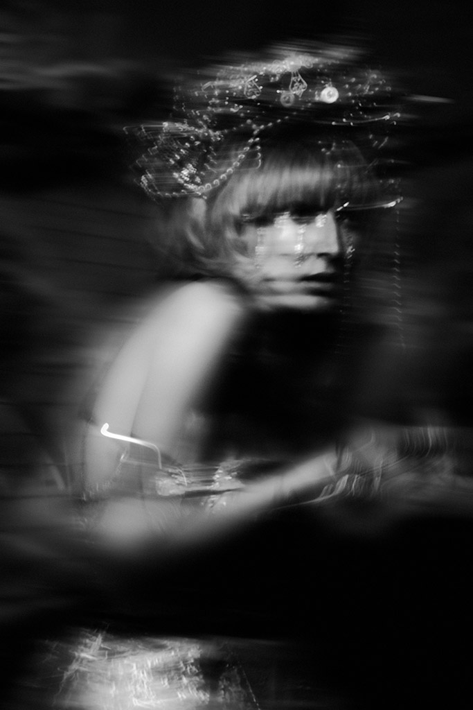 creative blurred portrait of woman