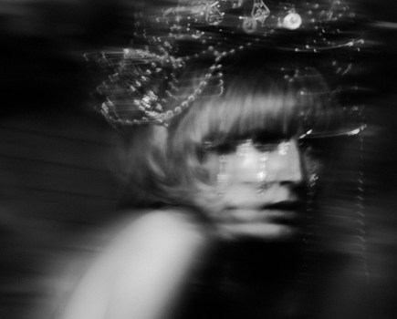 creative blurred portrait of woman