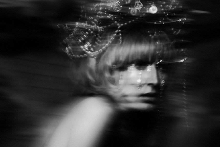 creative blurred portrait of woman