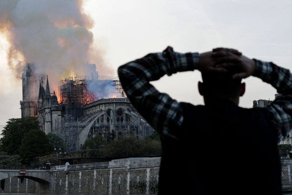 Notre Dame Fire by Geoffroy Van Der Hasselt