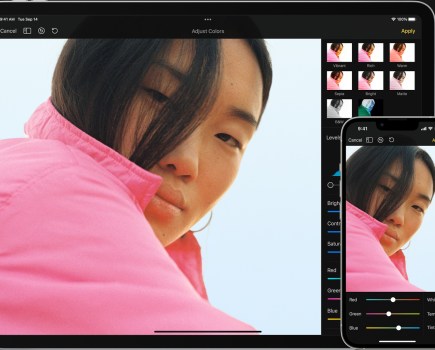 Screenshots of PIxelmator editing app for iPhone and iPad