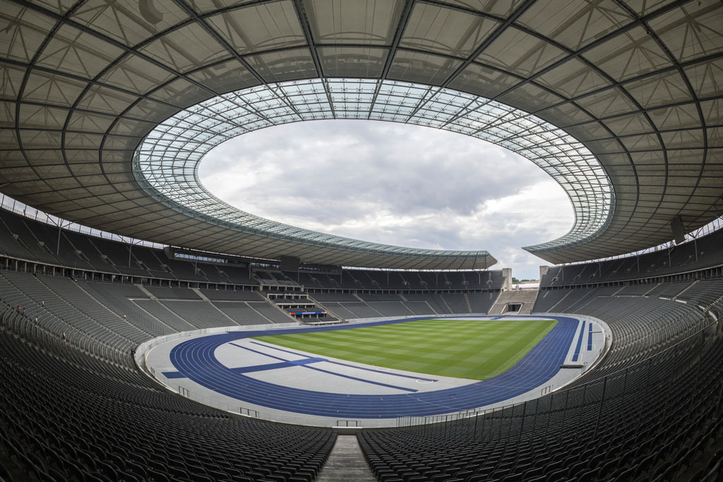 Berlin Olympic stadium photographed with a fisheye lens