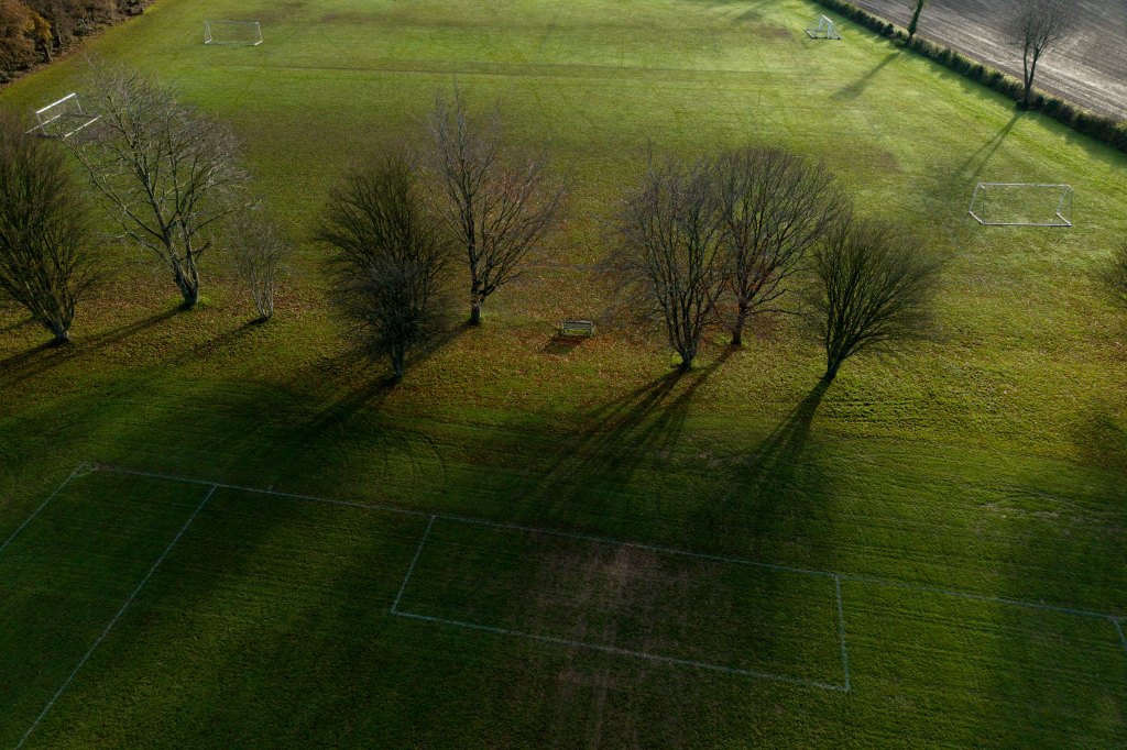 DJI Air 3S drone sample image, trees in the countryside