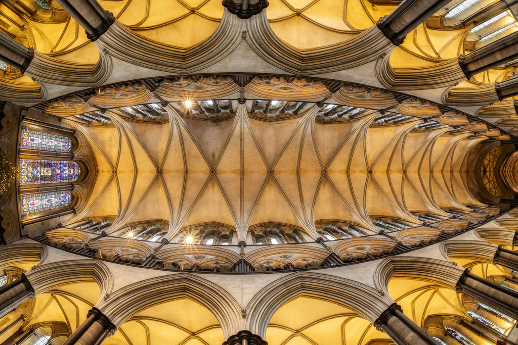 Salisbury Cathedral photographed with Sigma 15mm f/2.8 EX DG fisheye lens