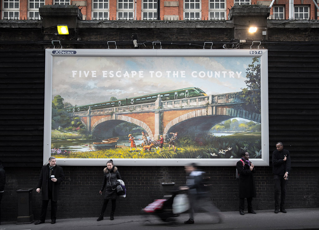 photo of a great western railway billboard