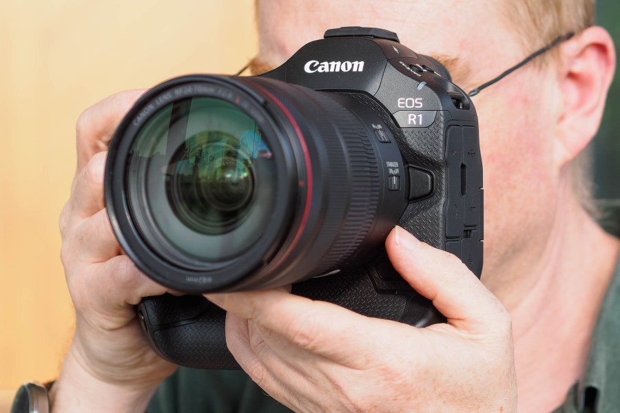 Canon EOS R1 in use