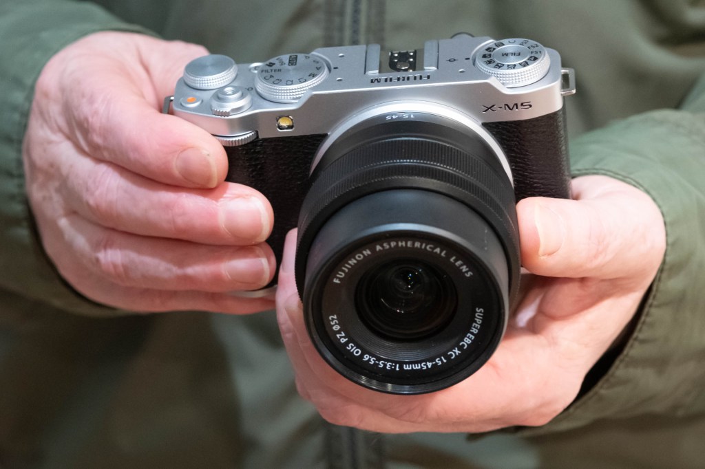 Fujifilm X-M5 in-hand