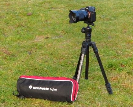 Manfrotto Befree Advanced AS Twist Carbon Fibre Tripod. Photo Jeremy Waller