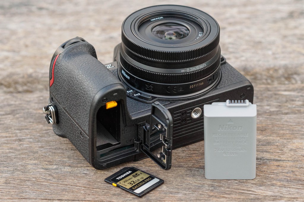 Nikon Z50II battery and SD card