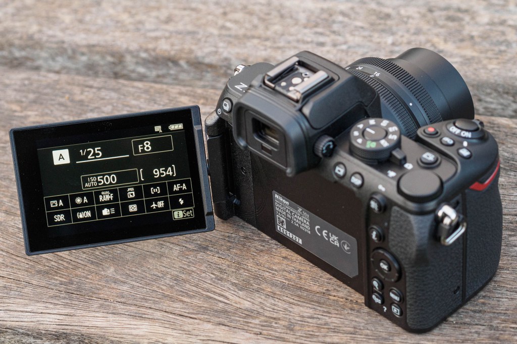 Nikon Z50II fully articulated touchscreen