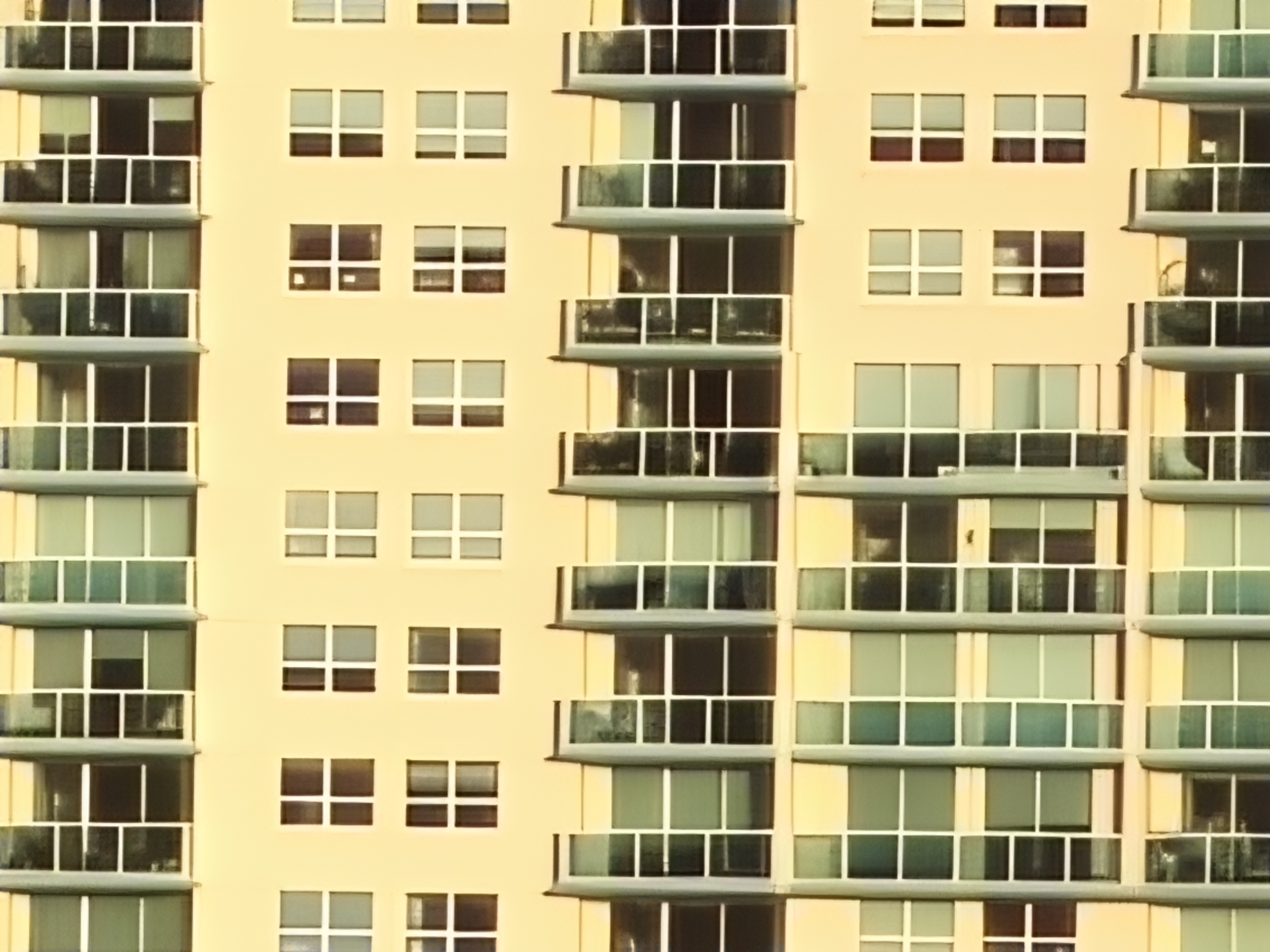 60x zoom on building windows