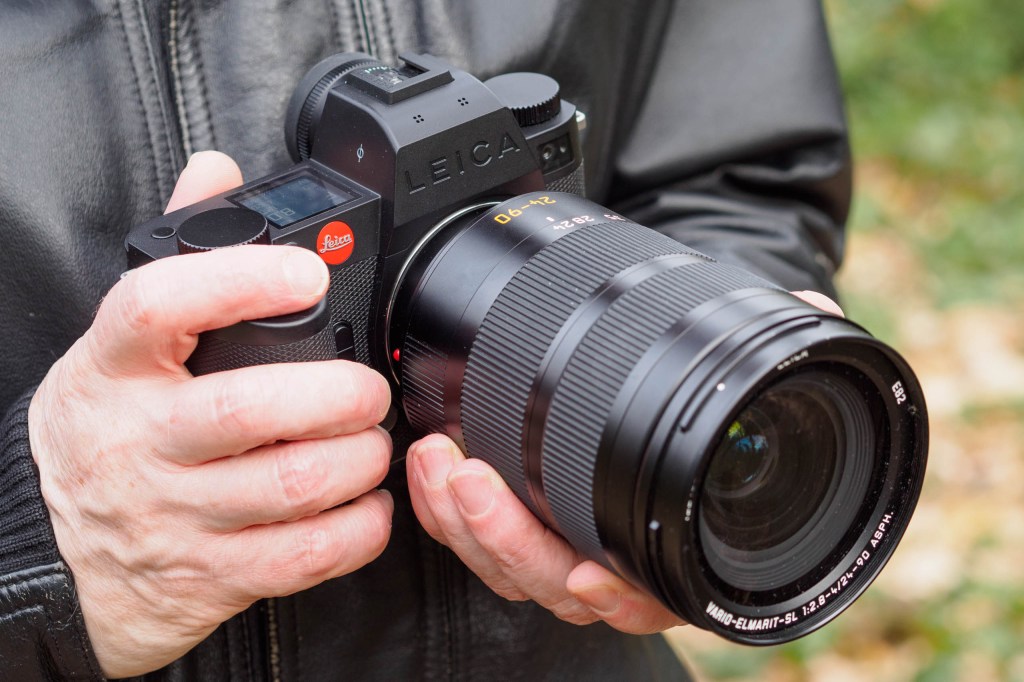 Leica SL3-S in-hand with 28-90mm lens