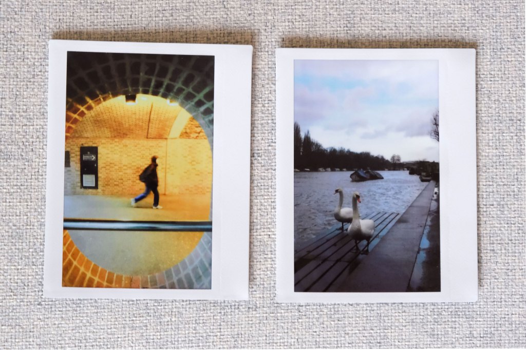 Photos taken with Instax Wide Evo, street photography.